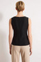 Women's Blouse Crew Neck Sleeveless Woven Fabric Asymmetrical Cut Side Button Detail Plain Pattern Regular - 6
