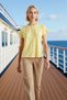 Women's Plus Size Blouse Crew Neck Short Sleeve Buttoned Rib Knit Knitted Fitted Fit Casual Daily