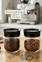 Set of 2 Glass Jars with Top Window in the Drawer, Practical Storage Container with Black Lid, 425 Ml, Bpa Free