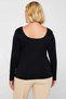 Women's Plus Size Blouse U-Neck Long Sleeve Fitted Fit Plain Pattern Knitted Fabric Regular Length - 6