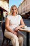 Women's Plus Size Blouse Basic Crew Neck Short Sleeve Fitted Mold Rib Knit Knitted Plain Stretchy - 3