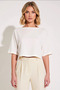Women's Knitted Blouse Relaxed Boat Neck Bat Sleeve Three Quarter Soft Touch Interlock Plain Functional - 5