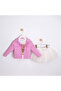 Pearl Jacket Tutu Tulle Single Girls' Three-Piece Suit - 5