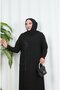 Printed Stoned Plus Size Ferace Black Hnt1001 - 6