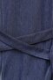 Beli Cross-Lace Skirt Tencel Skirt Set Navy Blue - 2