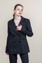 Women's Summer Black Classic Jacket and Pants Set Stylish Casual Comfortable Two-Piece 1218 - 4