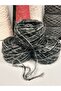 Hand Knitting Yarn Moher Insect Blended Black and White 200 Gr