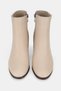 Women's Nude Color Genuine Leather 34-42 Size Heeled Boots & Booties - 4
