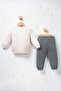 Rocha Baby Boy Ecru Cinnamon Dog Figured 2-Piece Set - Cotton Set with'Hav Hav' Embroidery - 4