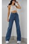 New Season High Waisted Loose E Stretchy Women's Palazzo Jeans - 2