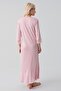 Long Sleeve Lace Piece Nursing Set with Stretchy Viscose Nursing Compartments Maternity Dressing Gown Nightgown Set - 6