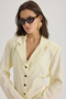 Breeze Tie-Detail Yellow Jacket Pants Set - 6