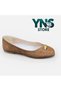 Yns Ballet Flats Buckle Detail Nubuck Tan - 3