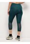 Pocketed ¾ Leggings - Teal - 4
