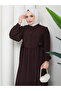 Women's Lace-Up Lace Detailed Modest Dress - 7