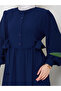 Women's Lace-Up Lace Detailed Modest Dress - 4