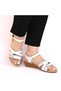 Sandale de dama comode cu platforma AD-63-SILVER-WHITE - 4
