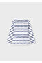 Boy's Striped Long Sleeve T-Shirt Navy Blue 3083 - 2