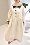 Aloura Collared Double Buttoned Muslin Dress - Beige - 4