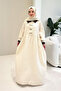 Aloura Collared Double Buttoned Muslin Dress - Beige - 6