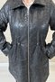 Nuvon Imported Beli B Ruched Black Women's D Leather Coat - 6