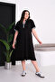 Dress with Striped Collar and Sleeves - 5