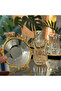 12-Piece 6-Person Crystal Cut Tea Set – Glass Tea Glass and Plate Set