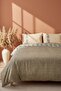 Folkart Beige Double Patterned 100% Cotton Duvet Cover Set - 4 Pieces - 2