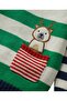 Cotton Knit Full Raglan Sleeve Pullover Striped Sweater Set Cap & Patch Detailing-Multicolor - 8