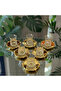 12-Piece 6-Person Crystal Cut Tea Set – Glass Tea Glass and Plate Set - 3