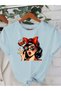 Women's Vintage Pop Art Printed Oversized T-Shirt Loose Fit - 6