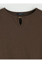 Lcw Everyday Brown Crew Neck Women's Bodysuit - 6
