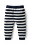 Cotton Knit Full Raglan Sleeve Pullover Striped Sweater Set Cap & Patch Detailing-Multicolor - 4