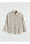 Lcw Vision Brown Striped Oversize Women's Shirt - 5