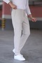 Men's Anthracite Slim Fit Flexible Lycra Quality Linen Trousers - 4