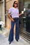 Gold Buttoned V-Neck Knitwear Lilac Cardigan - 4