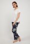 Cotton Pcs Short Sleeve Pocket Detail Women's Pajama Set