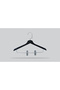 Wooden (Lama Silver Hook) Latch Shirt and Skirt Hanger Black Color 8 Pieces - 3