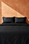 Elegant Black Satin Double 100% Cotton Pieces Duvet Cover Set - 4 Pieces - 7