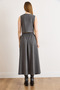 Women's Smoked Top Lined Vest Buttoned Bottom Flared Skirt Set Tkm-19000376 - 6