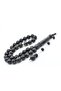 Systematic Sphere Cut Giant Size Black Ram's Horn Prayer Beads 12 mm - 2