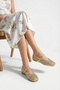 Nayre Women's Knitwear Ballet Flats - Gold - 7