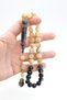 Systematic Globe Cut Double Color Giant Size Ram's Horn Prayer Beads 12 mm - 5
