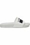 White Men's / Unisex Comfortable Beach and Pool Slippers with Logo Detail New Season - 3