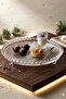 Zorella Footed Glass Presentation Bowl Snack Bowl 23 cm