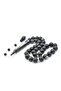 Systematic Sphere Cut Giant Size Black Ram's Horn Prayer Beads 12 mm - 4