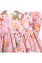 Floral Girl's Lined Back Bow Detail Dress - 6
