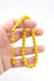 Hakkı Usta Signed Globe Cut B Ankle-Length Yellow Crimped Amber Prayer Beads - 5