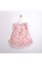 Floral Girl's Lined Back Bow Detail Dress - 5
