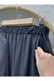 Aliye Low Sleeve Oversize قماش مودال Cupra بدلة مع بنطلون -EK480.2 أسود - 5